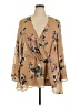 Torrid 100% Polyester Tan 3/4 Sleeve Blouse Size 3X Plus (3) - photo 1