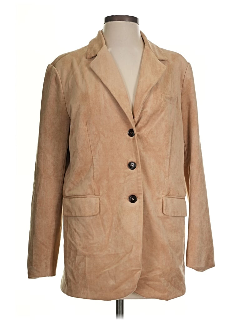Pre-owned Left Coast By Dolan Blazer Jacket In Tan