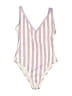 Kona Sol Stripes Purple One Piece Swimsuit Size S - photo 1