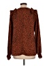 Unbranded 100% Polyester Brown Long Sleeve Blouse Size L - photo 2