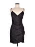 BCX 100% Polyester Metallic Black Cocktail Dress Size M - photo 1