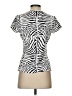 J. McLaughlin Animal Print Ivory Short Sleeve Blouse Size S - photo 2