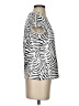 J. McLaughlin Animal Print Ivory Short Sleeve Blouse Size S - photo 4