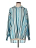 Unbranded Stripes Blue Long Sleeve Blouse Size L - photo 1