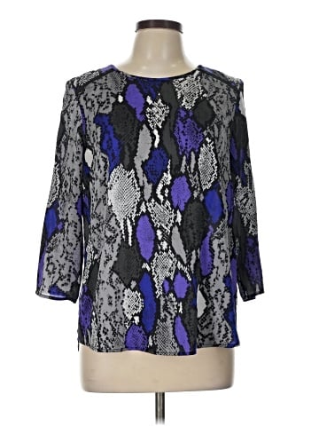 Milly 3/4 Sleeve Silk Top (view 1)
