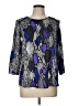 Milly Blue 3/4 Sleeve Silk Top Size 10 - photo 1