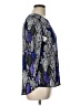 Milly Blue 3/4 Sleeve Silk Top Size 10 - photo 4