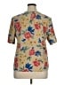 Kathie Lee 100% Polyester Floral Gold Short Sleeve Blouse Size 16 - photo 2