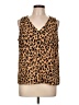 Nine West 100% Polyester Brown Tank Top Size L - photo 1