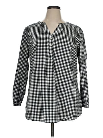 Amazon Essentials 3/4 Sleeve Button-Down Shirt (view 1)
