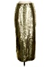 J. McLaughlin 100% Nylon Metallic Gold Formal Skirt Size 4 - photo 1