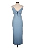 Lyaner Solid Blue Casual Dress Size L - photo 2