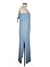 Lyaner Solid Blue Casual Dress Size L - photo 4