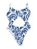 H&M Print Blue One Piece Swimsuit Size L - photo 1