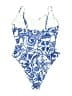 H&M Print Blue One Piece Swimsuit Size L - photo 2