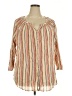Chaps 100% Cotton Stripes Orange 3/4 Sleeve Blouse Size 2X - photo 1