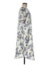 Nordstrom Rack 100% Polyester Floral Blue Gray Casual Dress Size M - photo 4