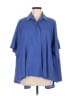 Assorted Brands 100% Cotton Blue 3/4 Sleeve Button-Down Shirt One size - photo 1