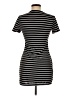FancyQube Stripes Black Casual Dress Size M - photo 2