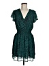 Aqua 100% Polyester Animal Print Teal Cocktail Dress Size M - photo 1