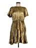Sam Edelman Metallic Gold Cocktail Dress Size 8 - photo 1