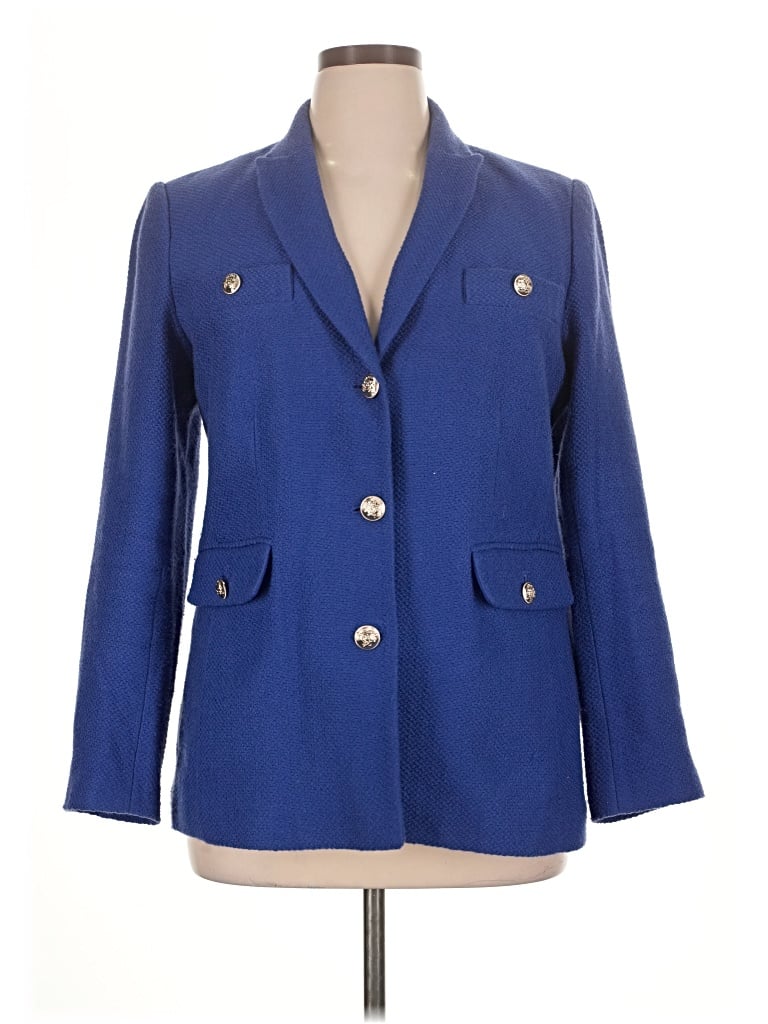 Pre-owned Ann Taylor Blazer Jacket In Blue