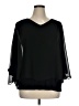 Joseph A. 100% Polyester Black 3/4 Sleeve Blouse Size XL - photo 1