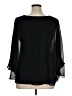 Joseph A. 100% Polyester Black 3/4 Sleeve Blouse Size XL - photo 2