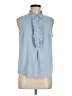 Tommy Hilfiger Blue Sleeveless Button-Down Shirt Size M (estimated) - photo 1