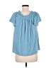 Max Studio Blue Short Sleeve Blouse Size M - photo 2