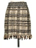 LoveShackFancy Tweed Gold Casual Skirt Size S - photo 2