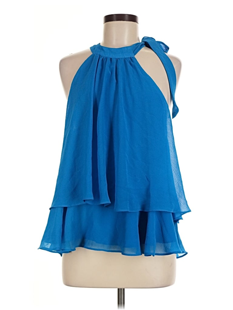 Pre-owned Cece Sleeveless Blouse In Blue