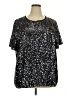 Calvin Klein 100% Polyester Stars Silver Short Sleeve Top Size 3X (estimated) - photo 1