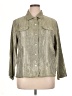 Chico's Metallic Silver 3/4 Sleeve Button-Down Shirt Size XL (3) - photo 1