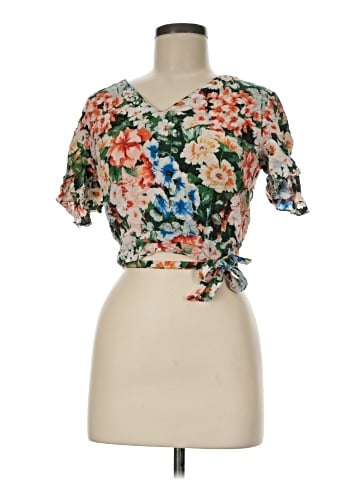 Zara Basic Short Sleeve Blouse (view 1)