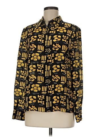 Alice + Olivia Long Sleeve Silk Top (view 1)