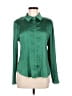 MNG 100% Polyester Green Long Sleeve Blouse Size 8 - photo 1
