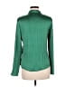 MNG 100% Polyester Green Long Sleeve Blouse Size 8 - photo 2