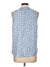 Ann Taylor LOFT Blue Sleeveless Blouse Size L - photo 2
