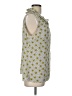 Talbots 100% Polyester Yellow Sleeveless Blouse Size L - photo 4
