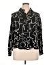 ELOQUII 100% Rayon Print Black Long Sleeve Blouse Size 14 Plus - photo 1