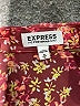 Express 100% Polyester Floral Burgundy Long Sleeve Blouse Size M - photo 7