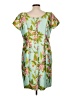 Talbots 100% Polyester Tropical Green Cocktail Dress Size 12 - photo 2