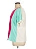 Bibi Color Block Pink Short Sleeve Blouse Size XL (estimated) - photo 5