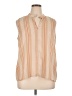 Worthington 100% Polyester Stripes Tan Sleeveless Blouse Size XL - photo 1