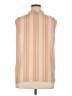Worthington 100% Polyester Stripes Tan Sleeveless Blouse Size XL - photo 2