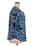Ellen Weaver Blue Short Sleeve Blouse Size 2X - photo 4