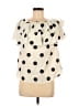 Shein Polka Dots Ivory Short Sleeve Blouse Size L - photo 1