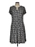 MSK Polka Dots Gray Casual Dress Size L - photo 1