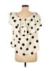 Shein Polka Dots Ivory Short Sleeve Blouse Size L - photo 2